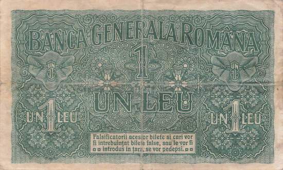 Rumänien 1 Leu ro.474b 1917